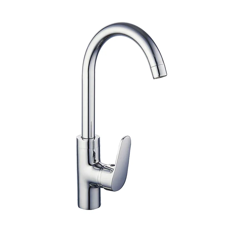 Tembaga Chrome Plated Single Handle Kitchen Faucet