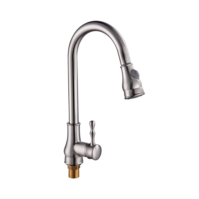 Vintage Stainless Steel Pull-Out Hot And Cold Kitchen Faucet