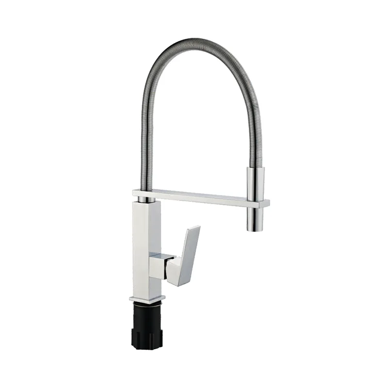 Brass Spring Pull Out Kitchen Faucet