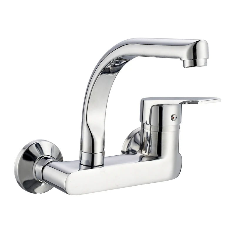 Faucet Pemegang Tunggal Terdedah yang Dipasang di Dinding